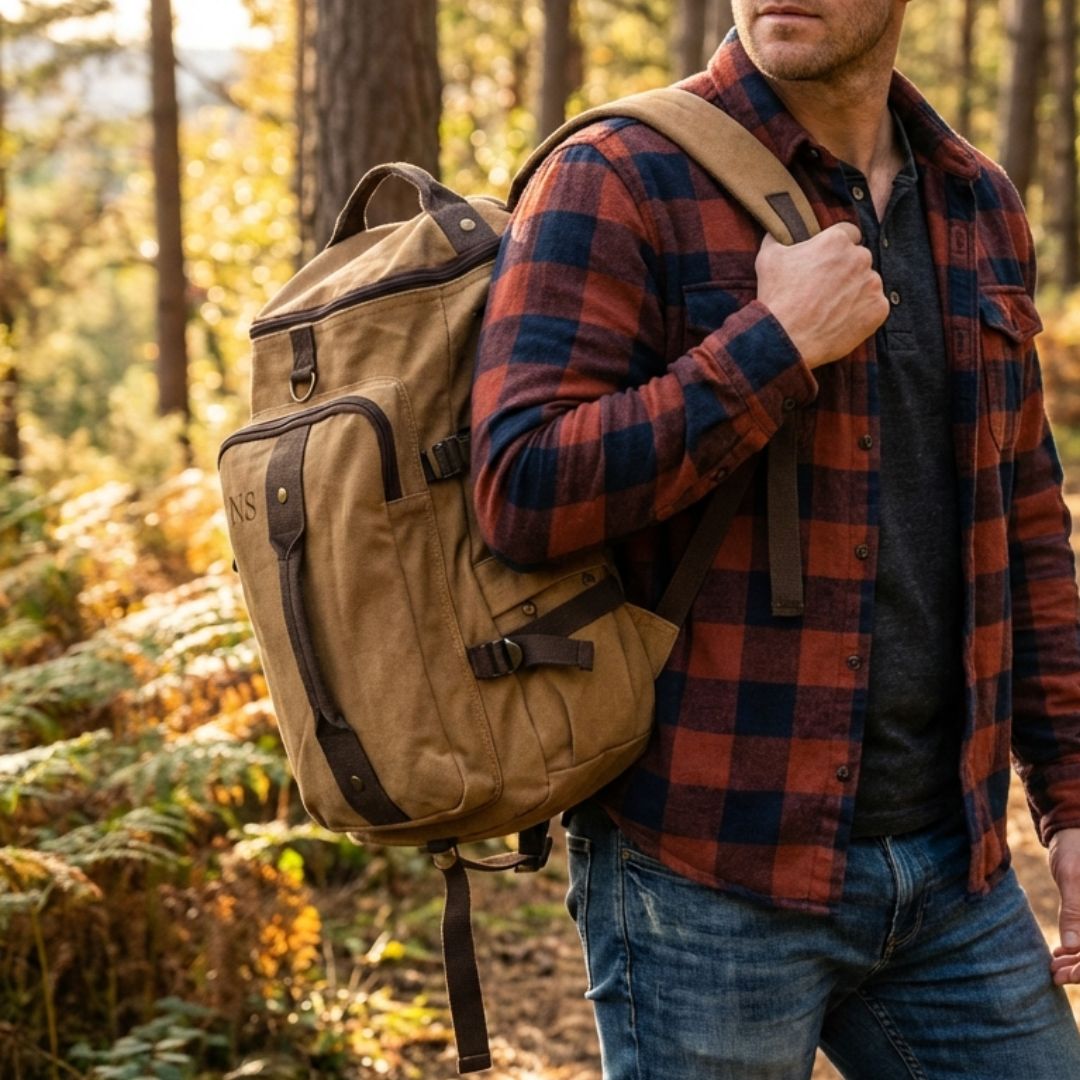 Personalized Canvas Travel Backpack