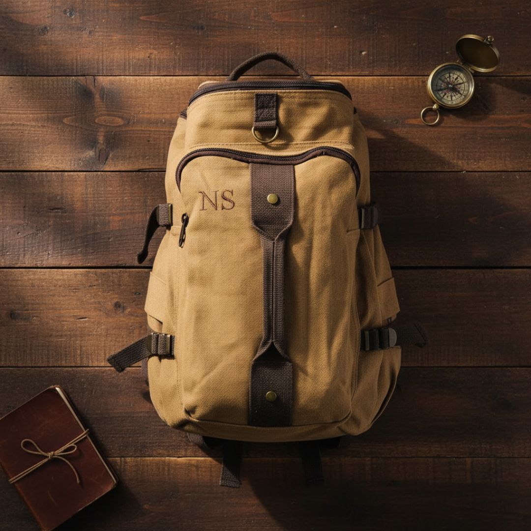 Personalized Canvas Travel Backpack