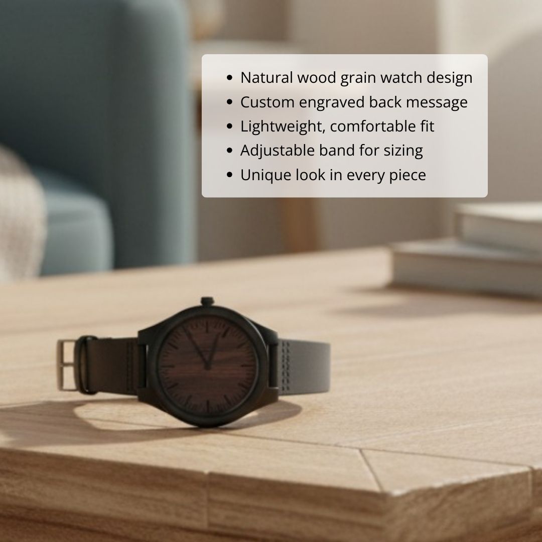 Personalized Keepsake Wood Watch