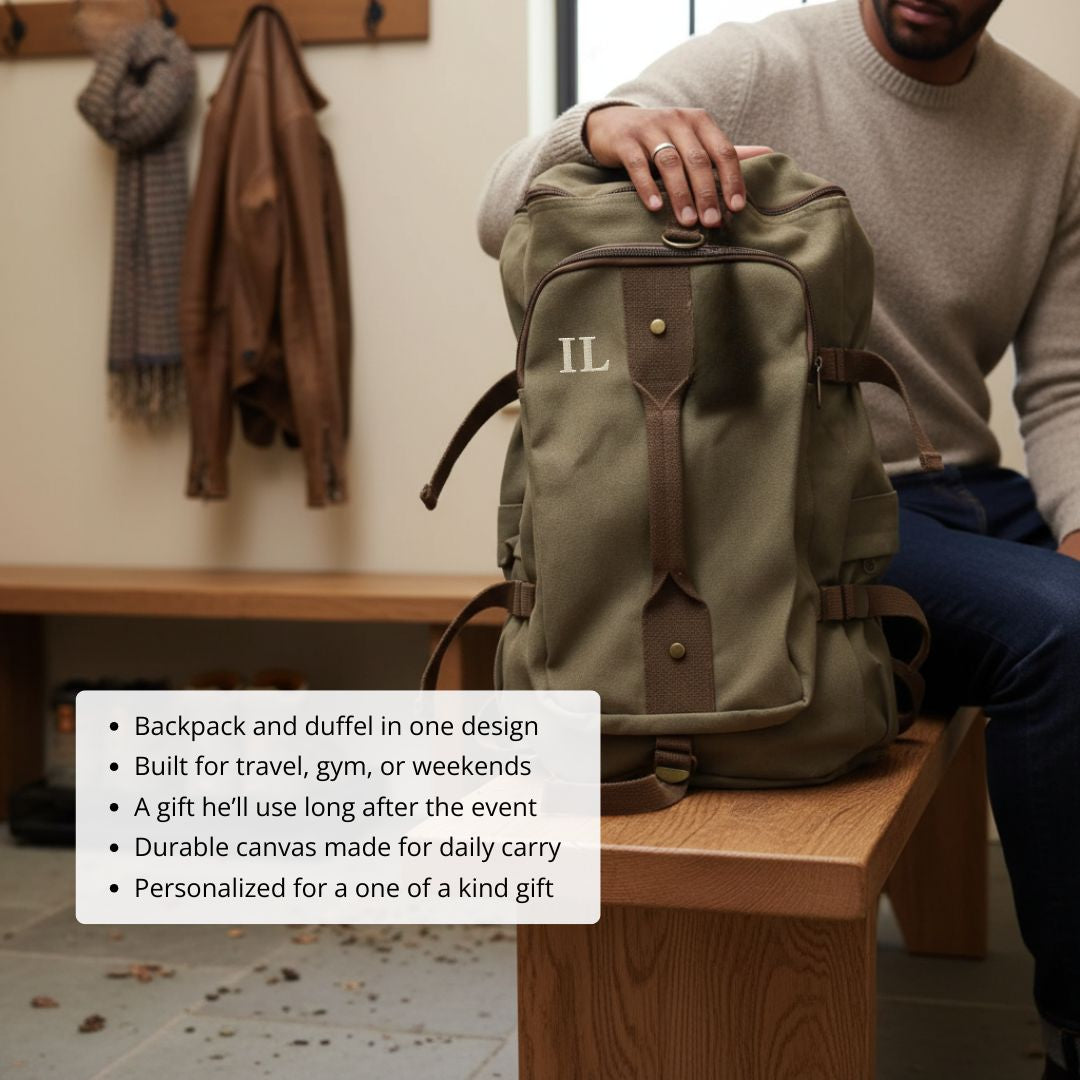 Personalized Canvas Travel Backpack