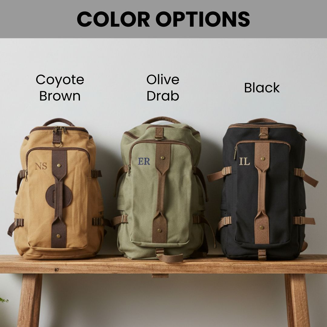 Personalized Canvas Travel Backpack
