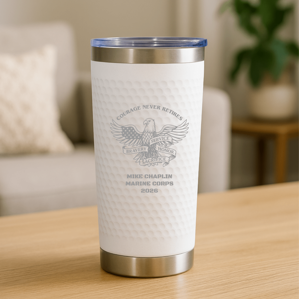Unique Personalized Retired Veteran Tumbler Customized Drinkware &amp; Tumblers Gifts for Men by Groovy Guy