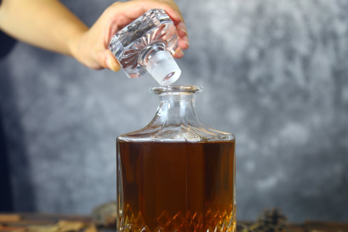 Unique Personalized Corporate Crest Crystal Set Customized Decanter Gifts for Men by Groovy Guy