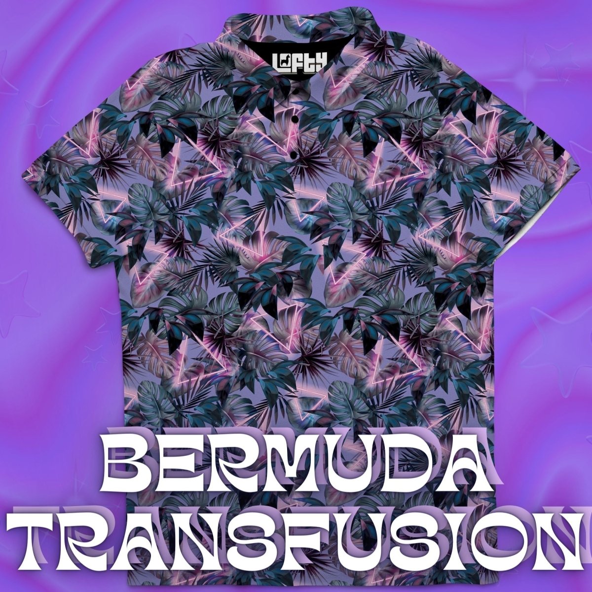 Unique Personalized Bermuda Transfusion | Floral Golf Polo for Men Customized Men's Golf Polo Gifts for Men by Groovy Guy