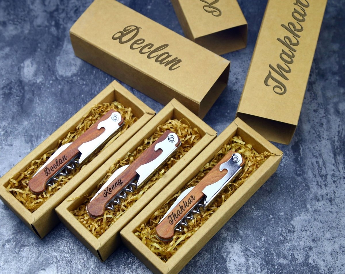 Unique Personalized Pino Popper Customized wine Gifts for Men by Groovy Guy