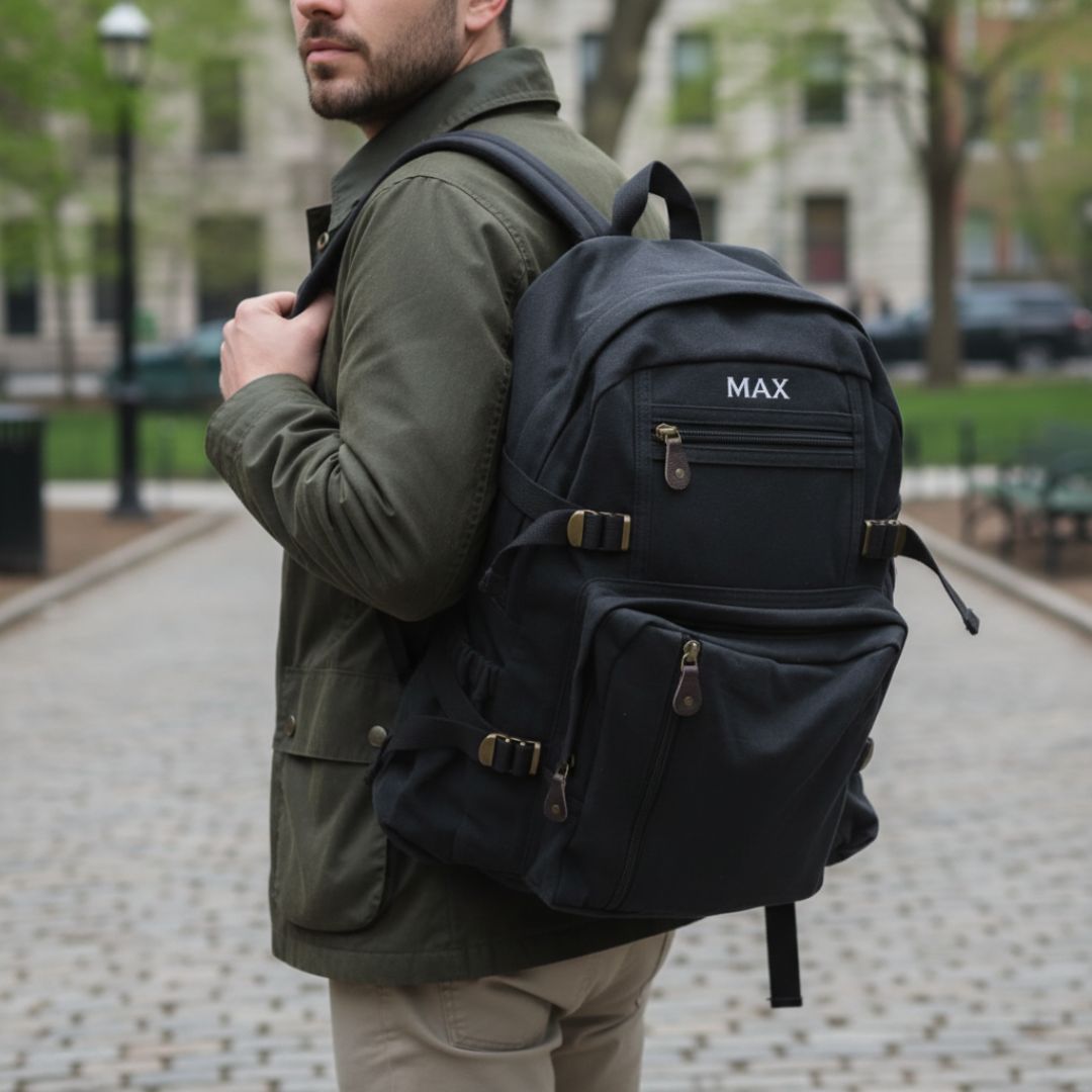 Voyager Personalized Canvas Backpack