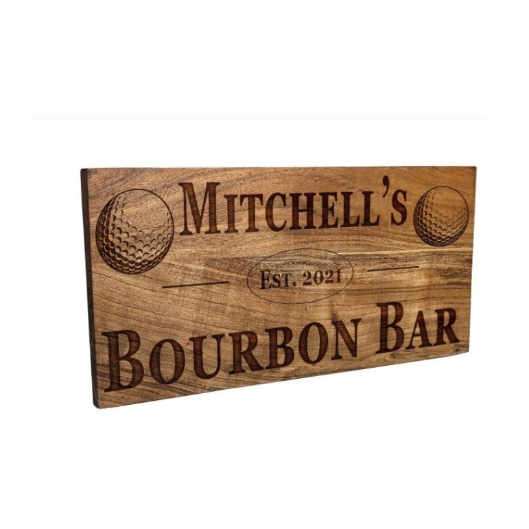 Unique Personalized Golf Ball Bar Sign Customized Golf Gifts for Men by Groovy Guy