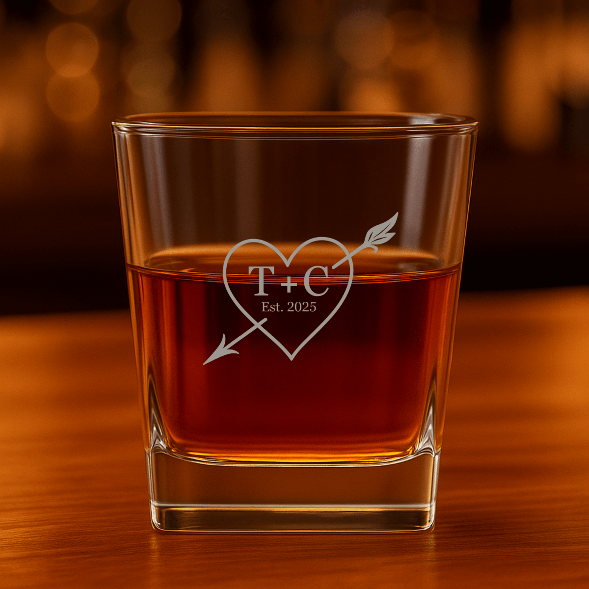 Unique Personalized Forever Neat Personalized Couples Whiskey Glass Customized Whiskey Glass Gifts for Men by Groovy Guy