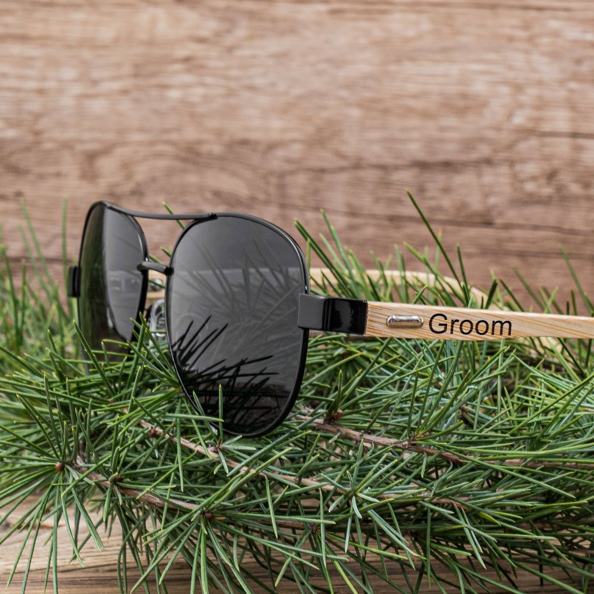 Unique Personalized UV Aviators Customized Sunglasses Gifts for Men by Groovy Guy