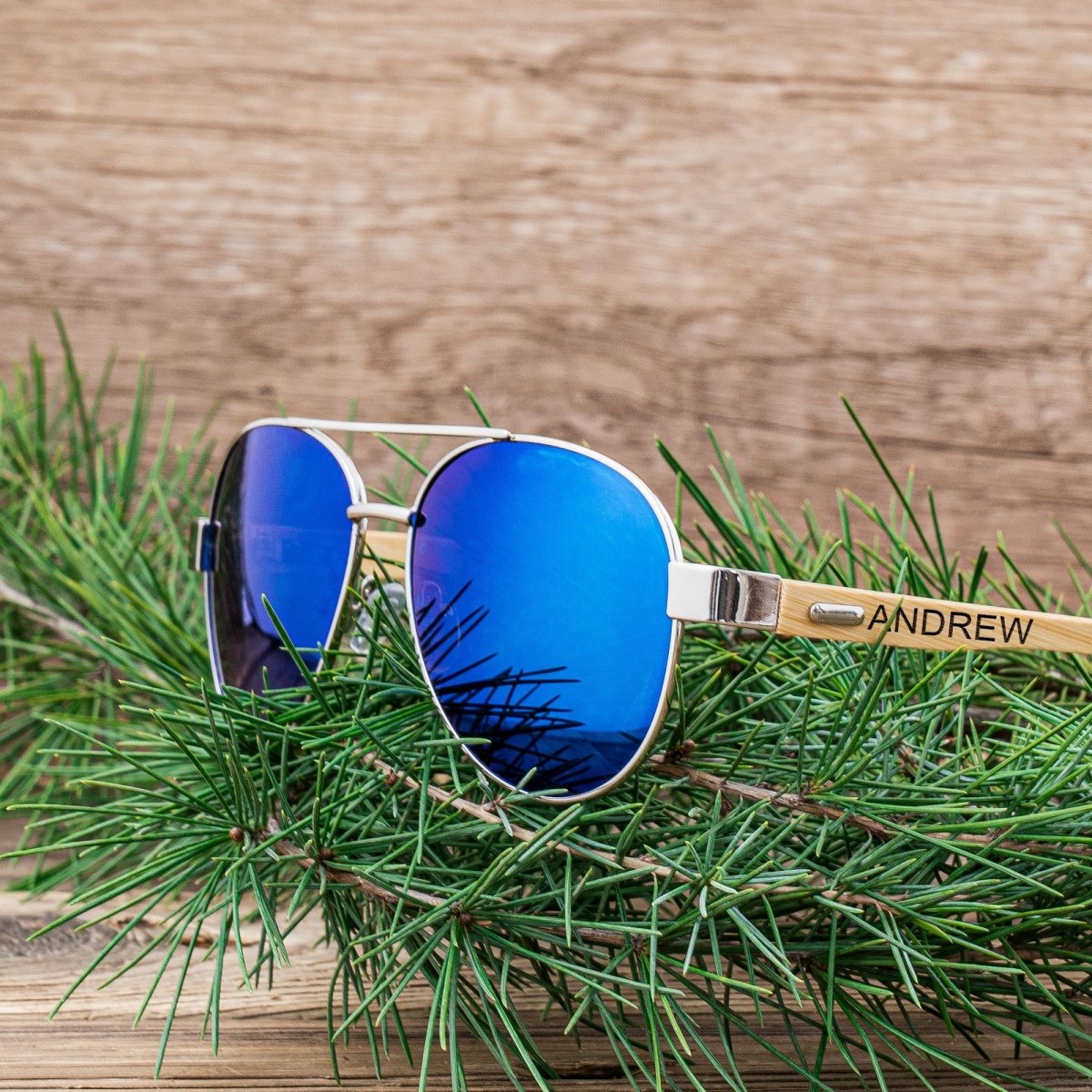 Unique Personalized UV Aviators Customized Sunglasses Gifts for Men by Groovy Guy