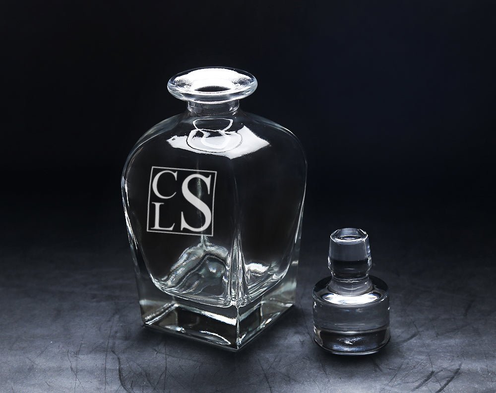 Unique Personalized Company Logo Decanter Customized Decanter Gifts for Men by Groovy Guy