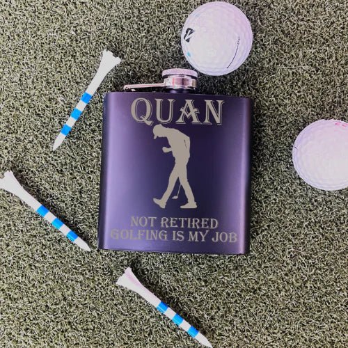 Unique Personalized Chip Shot Sips Customized Golf Gifts for Men by Groovy Guy