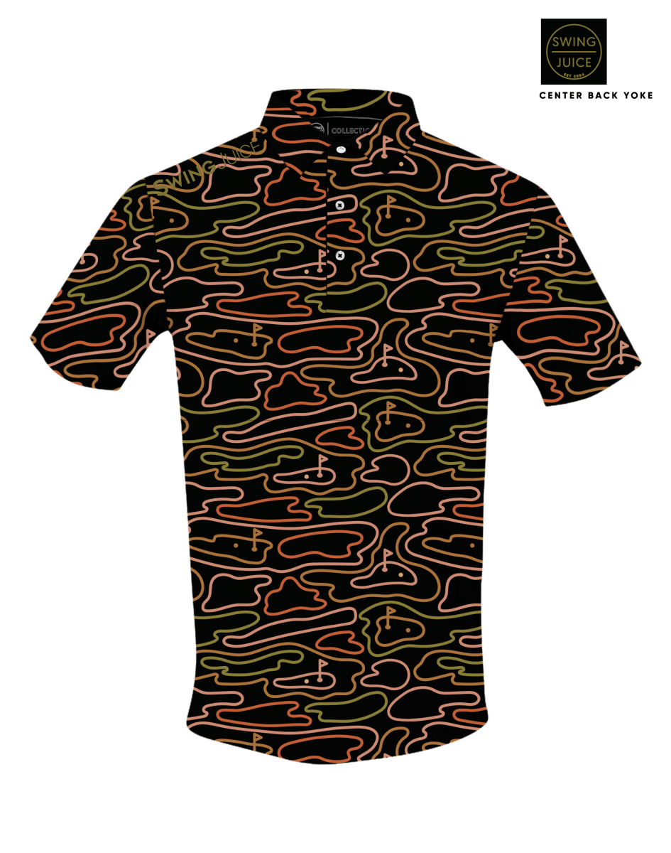 Unique Personalized Golf Rhythmic Lines Men's Polo Customized Golf Gifts for Men by Groovy Guy
