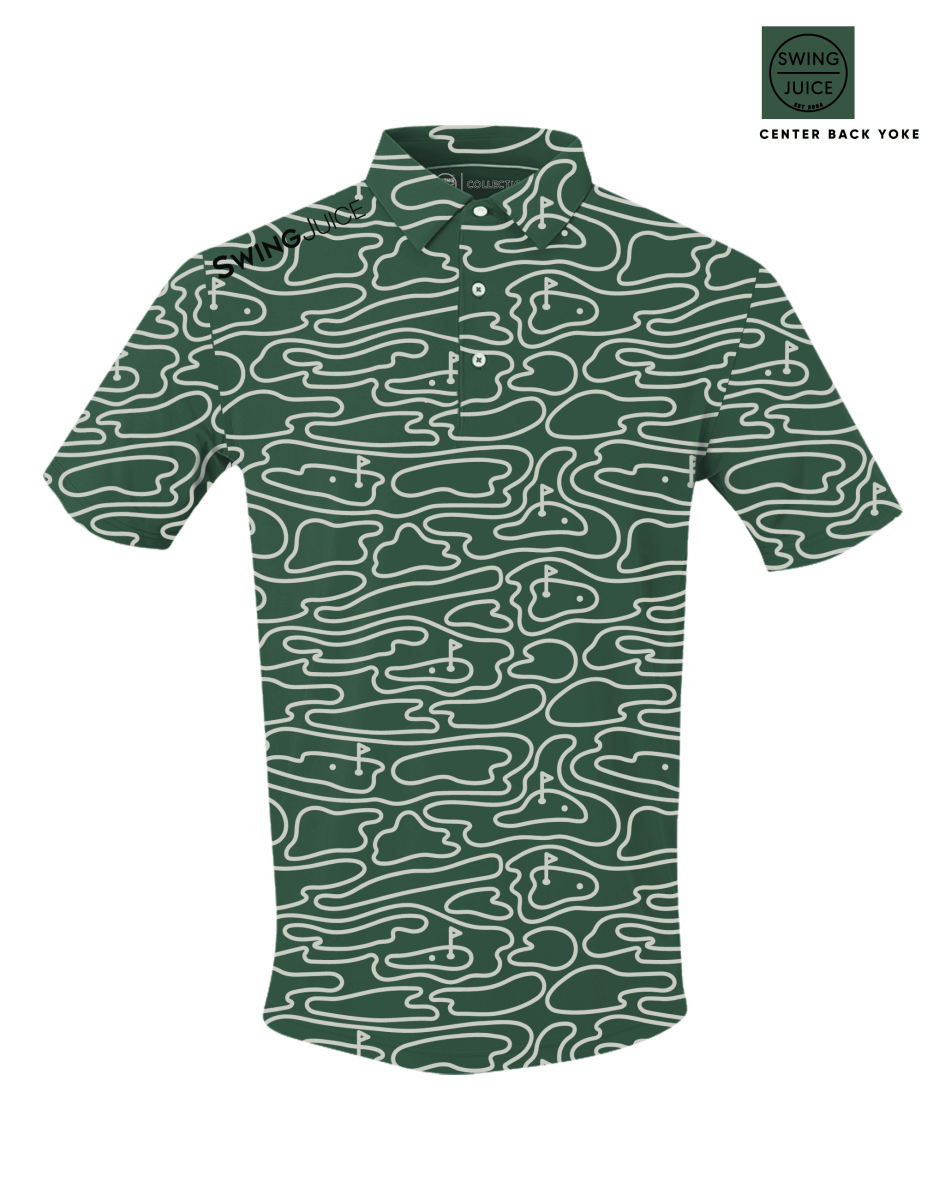 Unique Personalized Golf Rhythmic Lines Men's Polo Customized Golf Gifts for Men by Groovy Guy