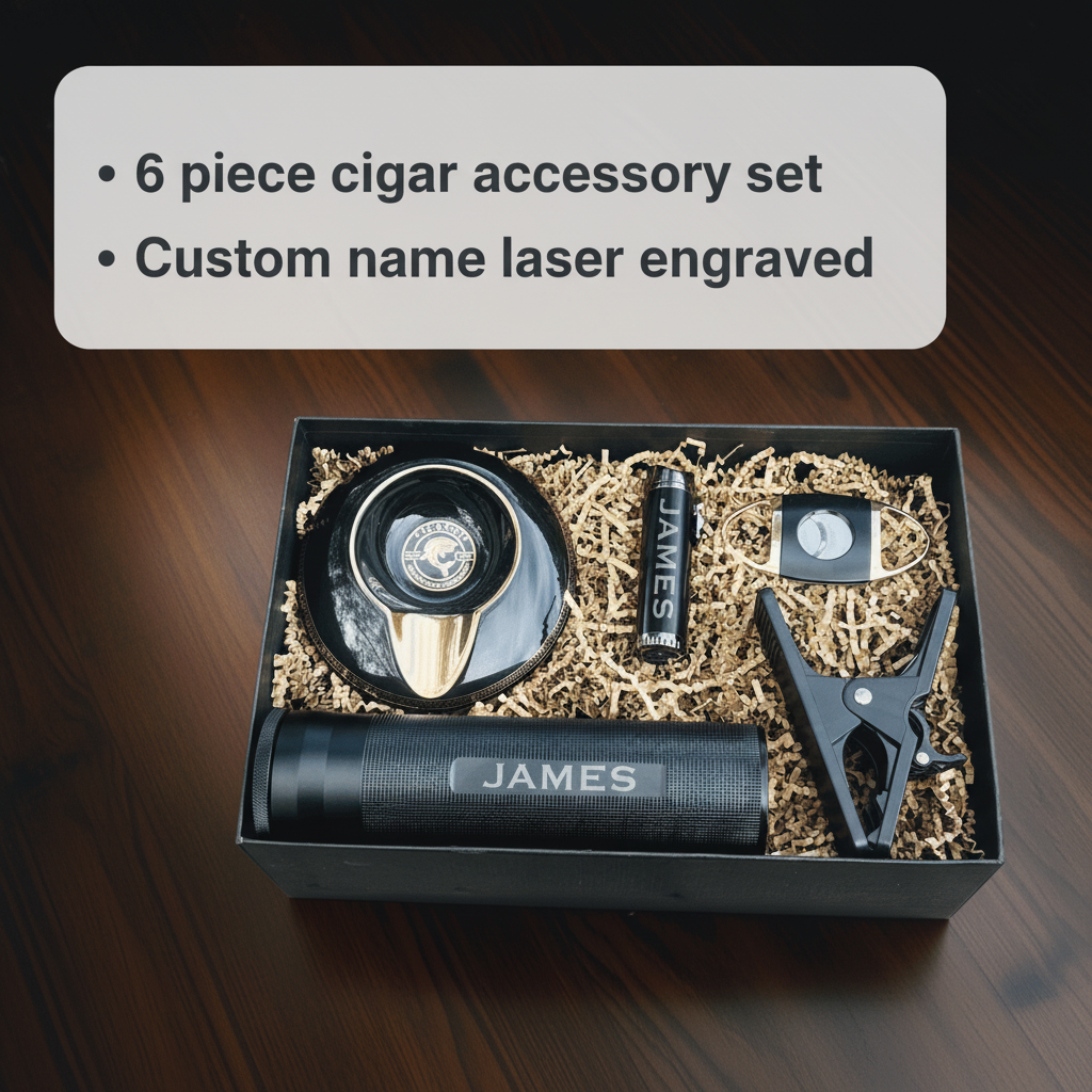 Gentleman's Personalized Cigar Gift Set