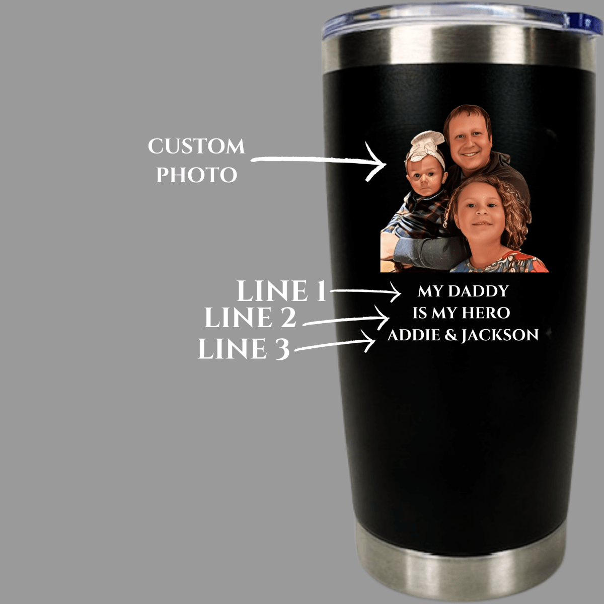 Unique Personalized Best Dad Ever Tumbler Customized Fathers Day Gifts for Men by Groovy Guy