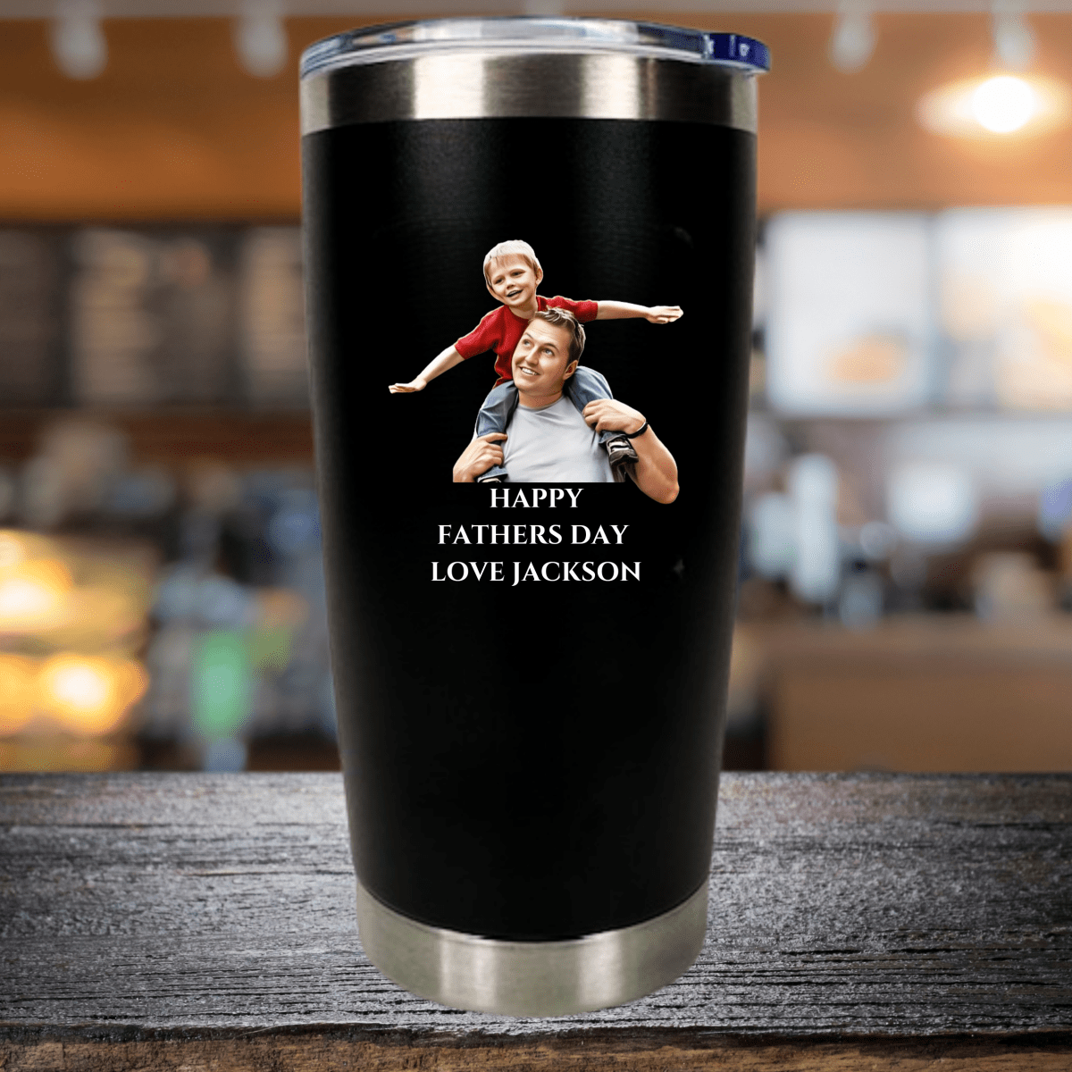 Unique Personalized Best Dad Ever Tumbler Customized Fathers Day Gifts for Men by Groovy Guy