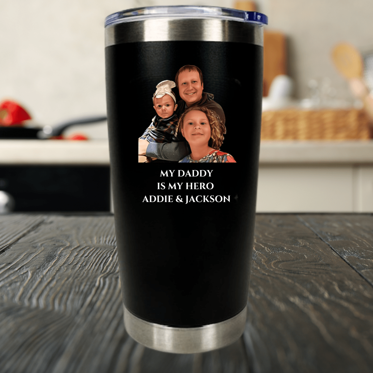 Unique Personalized Best Dad Ever Tumbler Customized Fathers Day Gifts for Men by Groovy Guy