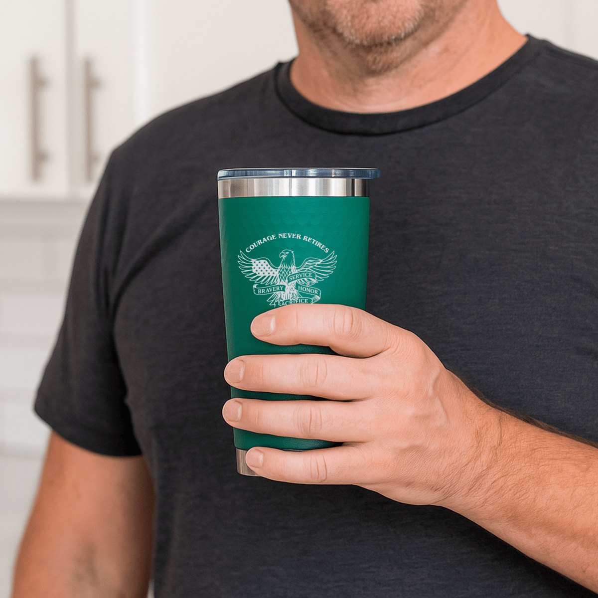 Unique Personalized Retired Veteran Tumbler Customized Drinkware & Tumblers Gifts for Men by Groovy Guy