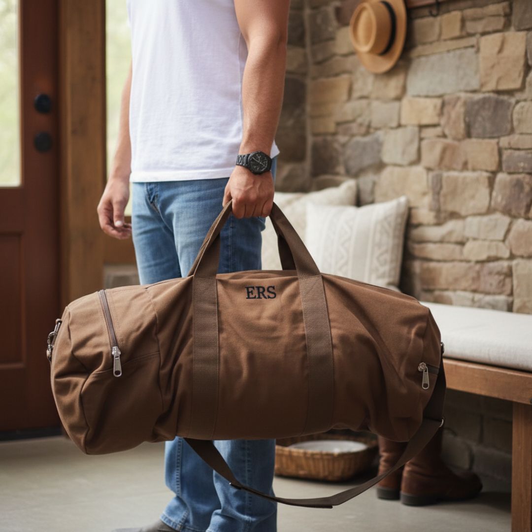 Combat Personalized Duffle Bag Black / White