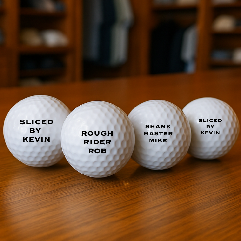 Personalized Titleist golf balls with funny custom sayings