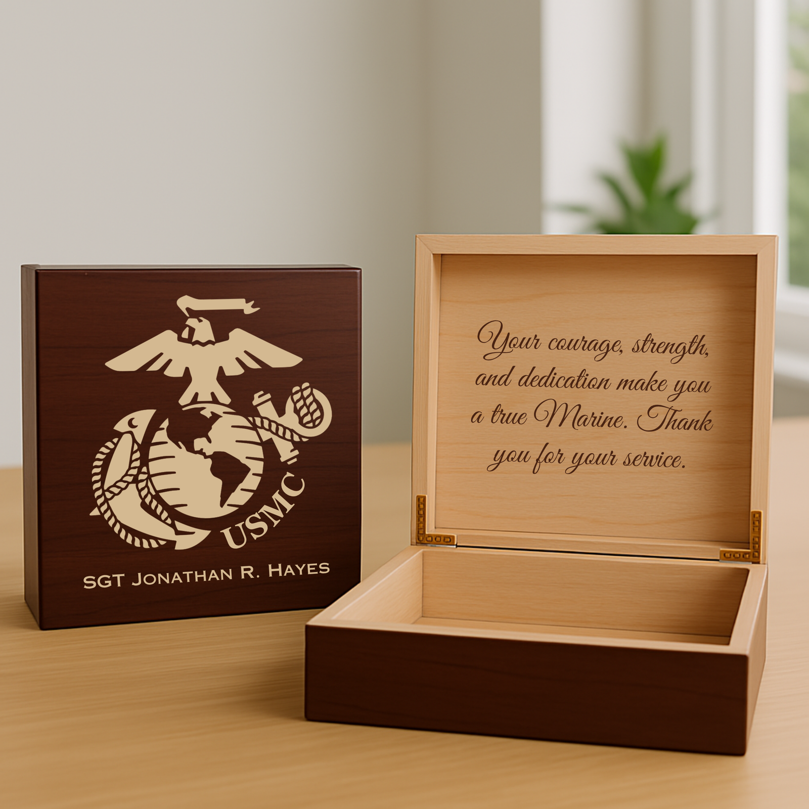 United states marine corps keepsake box