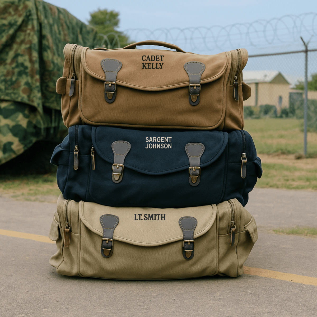 Unique Personalized Marine Semper Fi Duffle Bag Customized Duffel Bags Gifts for Men by Groovy Guy