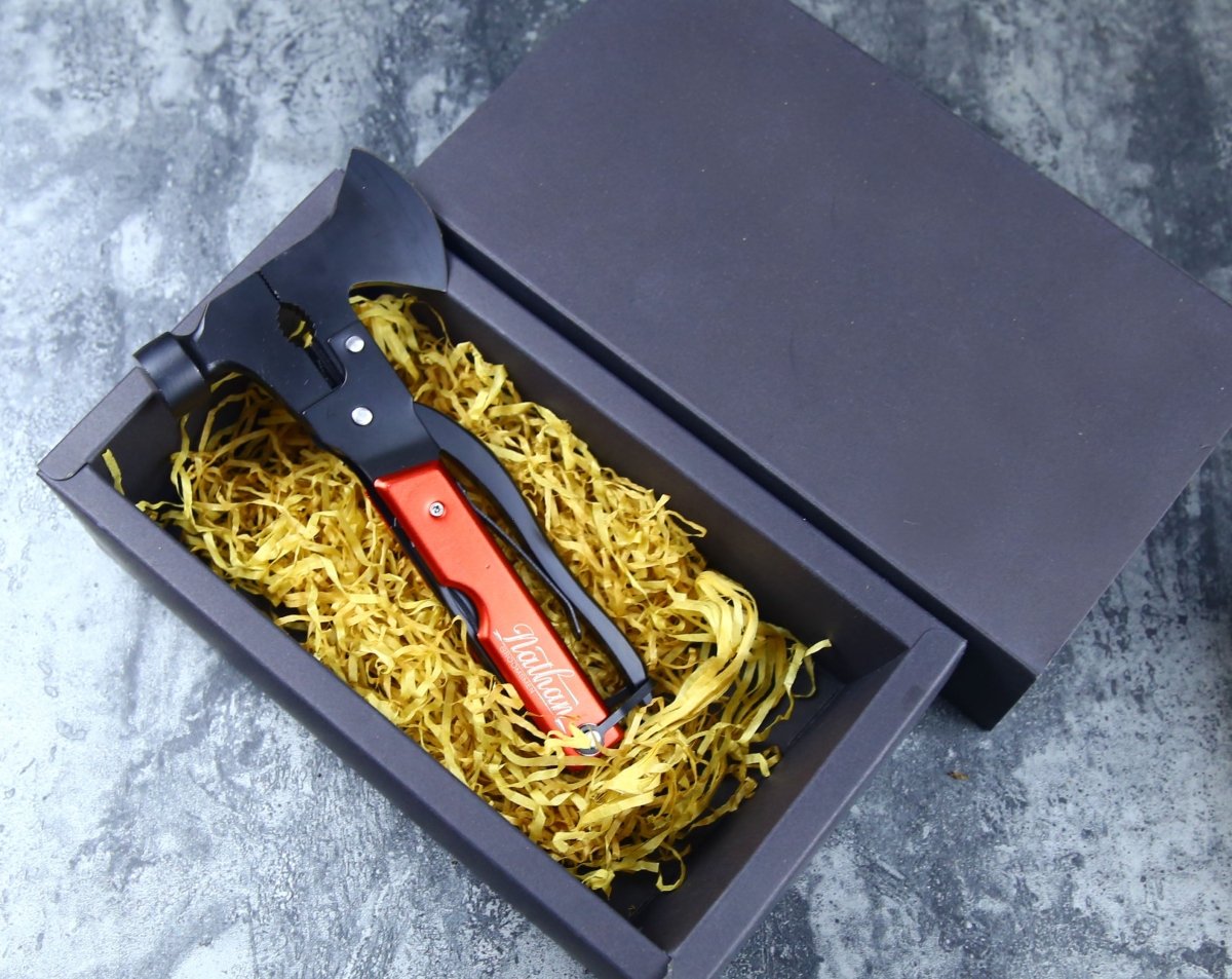 Unique Personalized Campers Multi Tool Customized Knife Gifts for Men by Groovy Guy