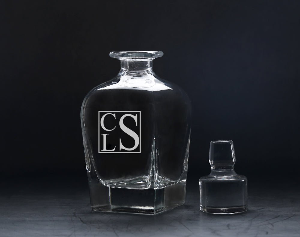 Unique Personalized Company Logo Decanter Customized Decanter Gifts for Men by Groovy Guy