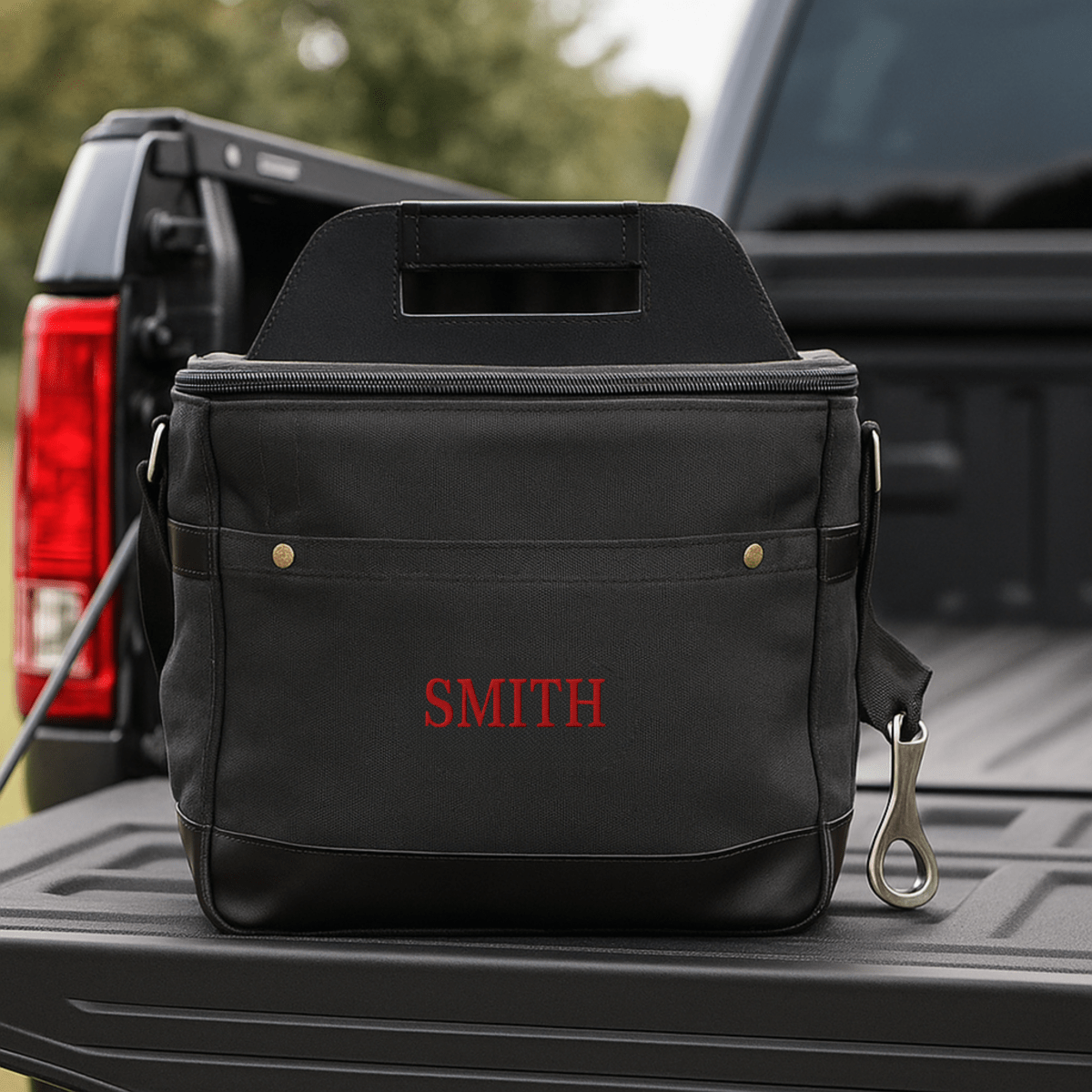 Unique Personalized Rugged Construction Lunch Box Customized Cooler Bag Gifts for Men by Groovy Guy