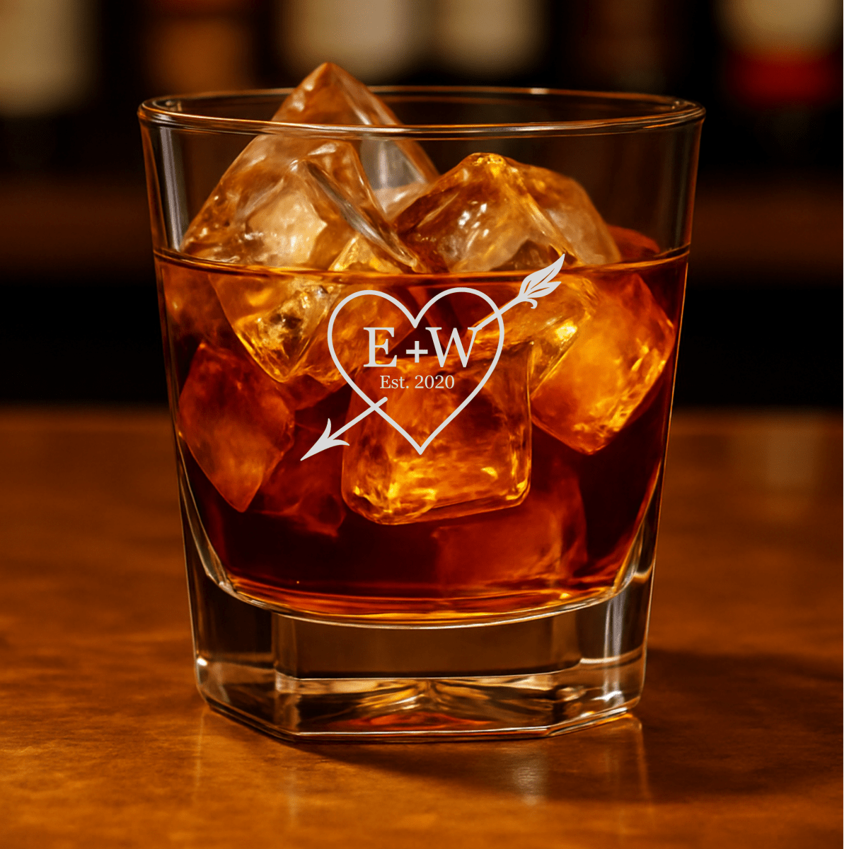 Unique Personalized Forever Neat Personalized Couples Whiskey Glass Customized Whiskey Glass Gifts for Men by Groovy Guy