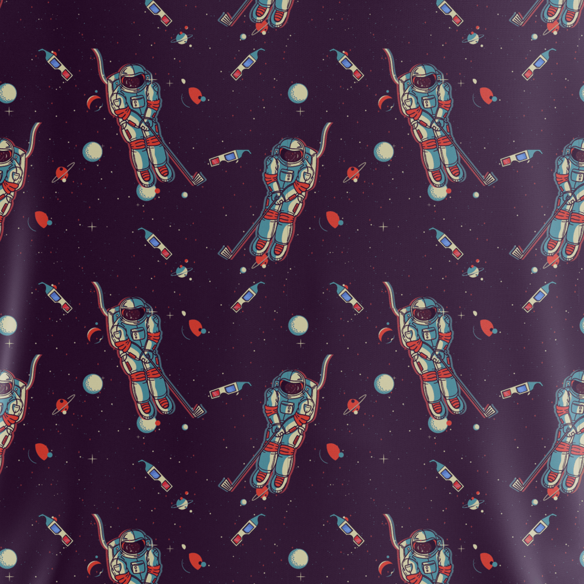 Unique Personalized Outer Bounds | Space Astronaut Retro Golf Polo for Men Customized Men's Golf Polo Gifts for Men by Groovy Guy