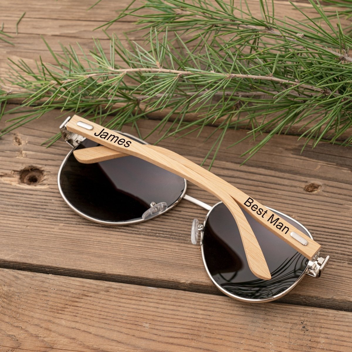 Unique Personalized UV Aviators Customized Sunglasses Gifts for Men by Groovy Guy
