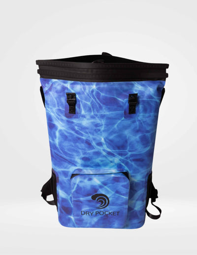 MagnaGuard-Auto-Sealing Backpack Cooler - Aqua Blue