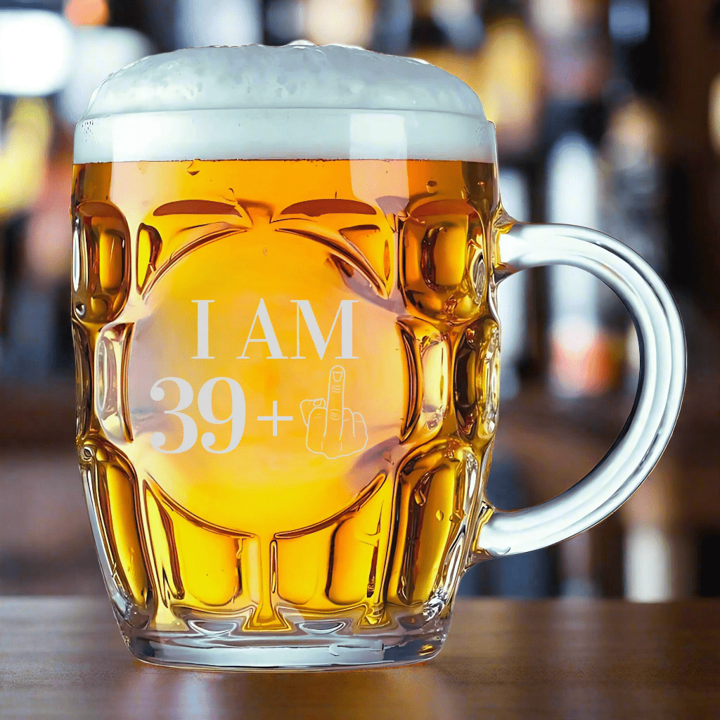 Funny 40th Birthday beer mug – Cheers to 40!
