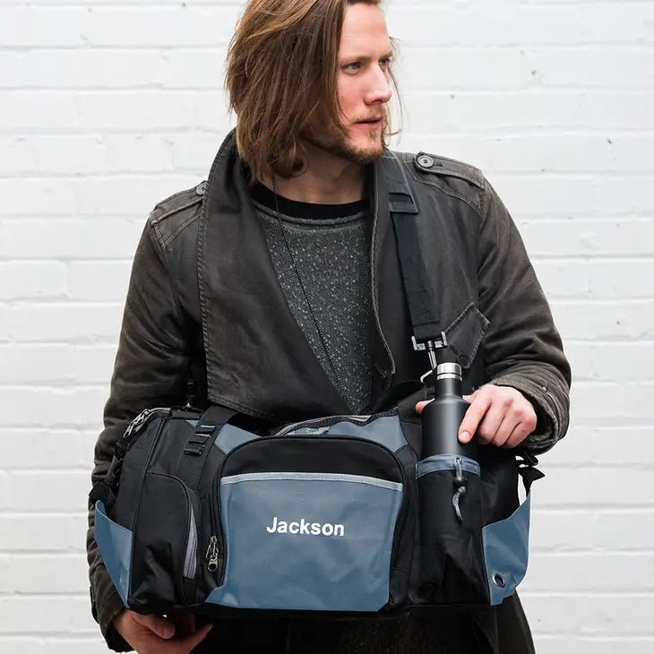 Unique Personalized Gym Rat Duffle Bag Customized Duffel Bags Gifts for Men by Groovy Guy