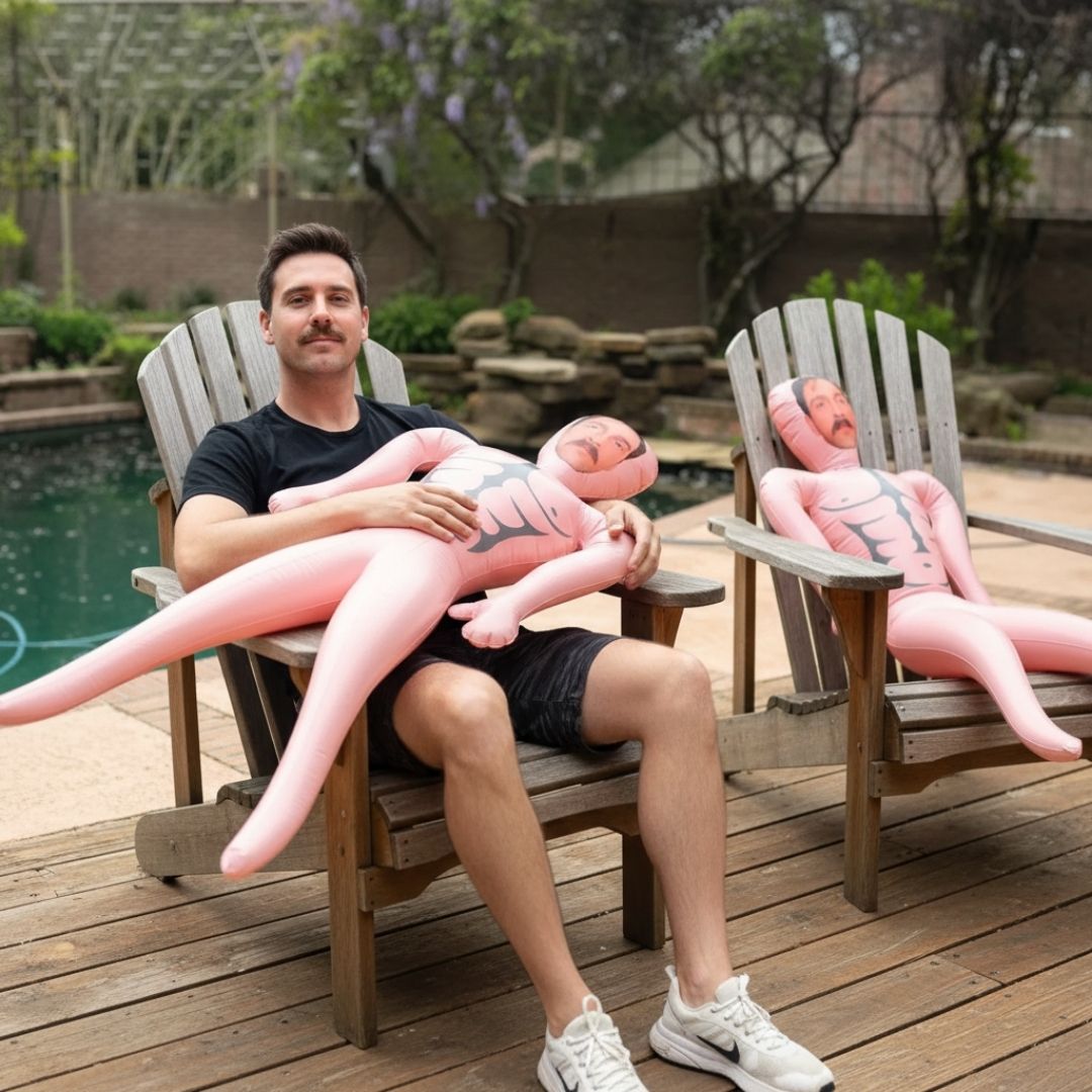 Custom Blow-Up Doll - Photo Groom Doll for Bachelorette Parties & Bridal Showers - Groovy Guy Gifts Custom Blow-Up Doll - Photo Groom Doll for Bachelorette Parties & Bridal Showers - Groovy Guy Gifts