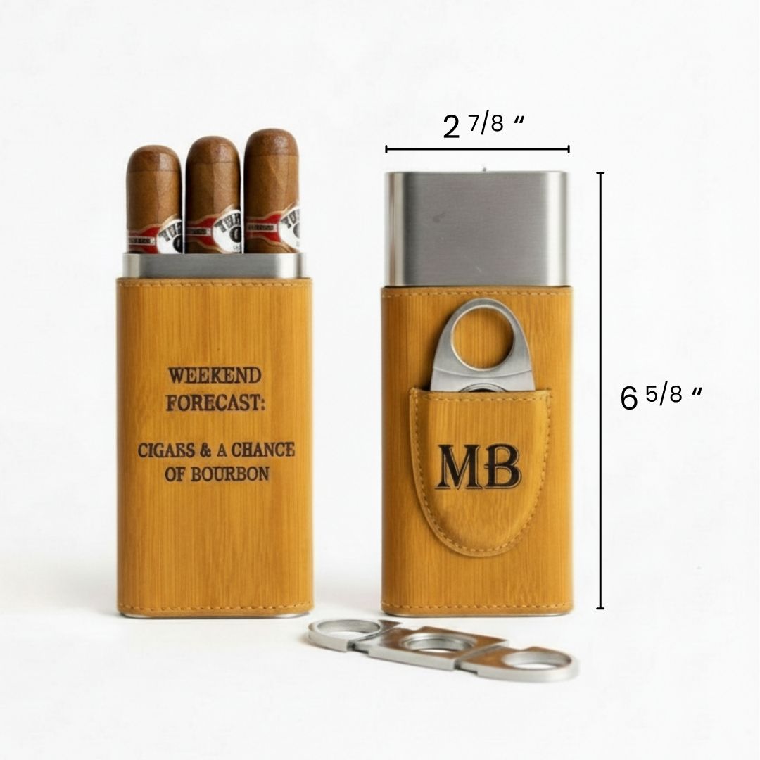 Engraved Cigar Travel Case