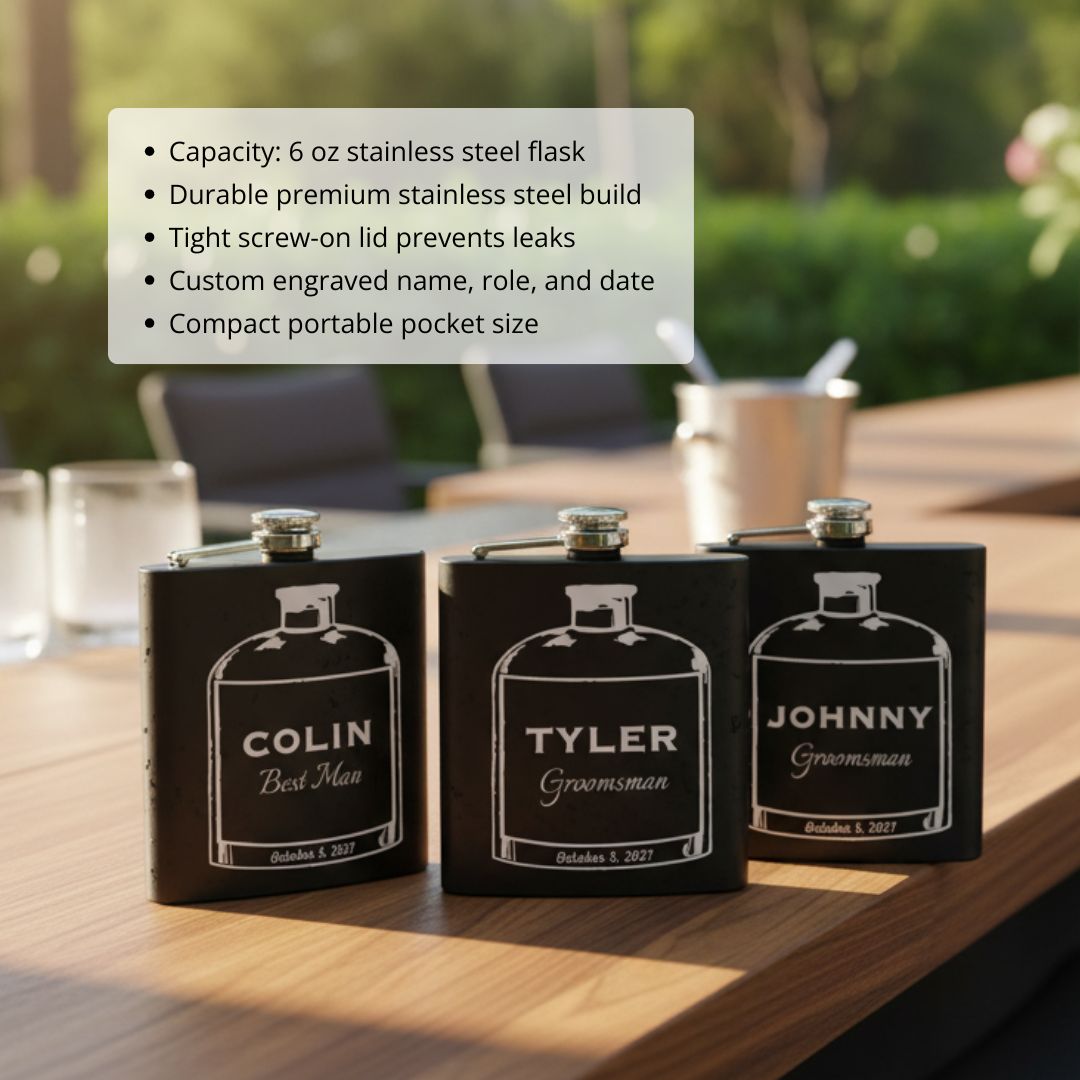 Custom Wedding Flask