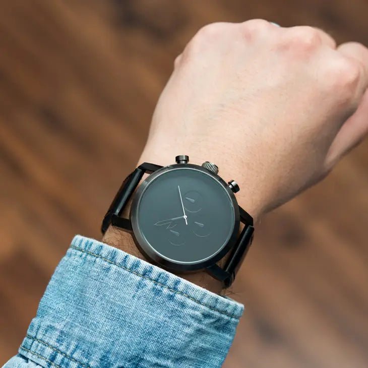 Unique Personalized Personalized Men's Black Wristwatch Customized Watches Gifts for Men by Groovy Guy
