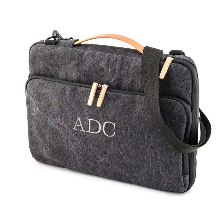 Unique Personalized Canvas Laptop Bag Customized Duffel Bags Gifts for Men by Groovy Guy