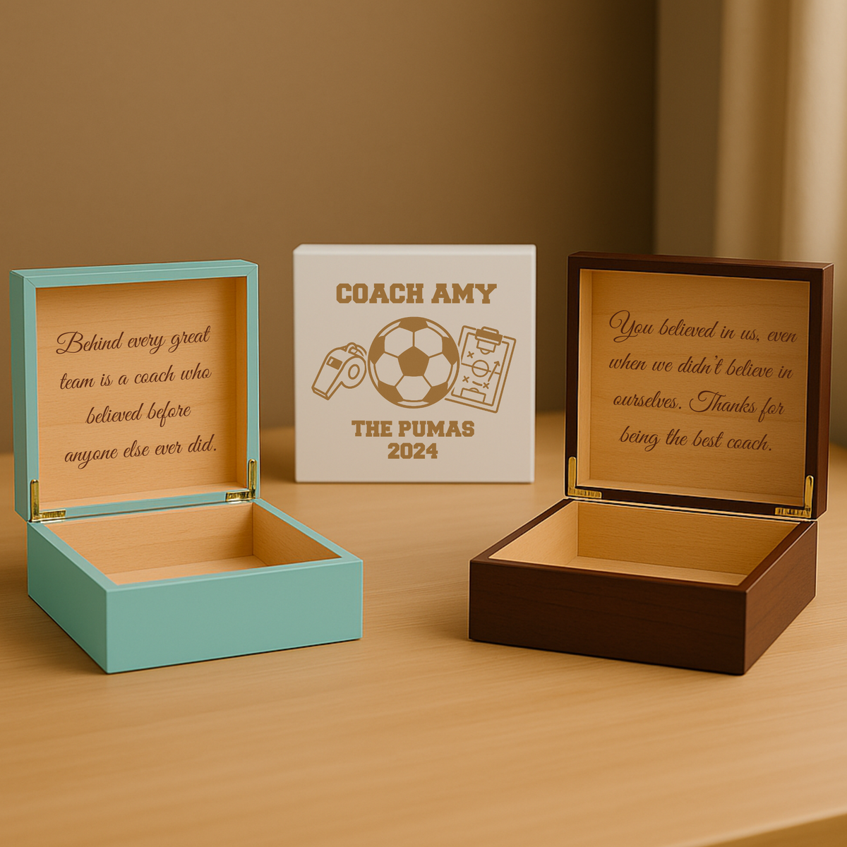 Her Soccer Coach Memory Box