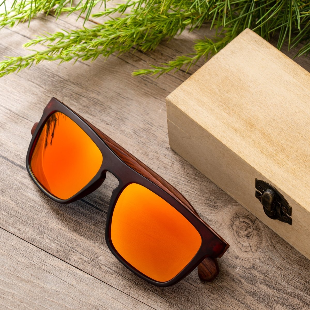 Unique Personalized Forest Wayfarers Customized Sunglasses Gifts for Men by Groovy Guy