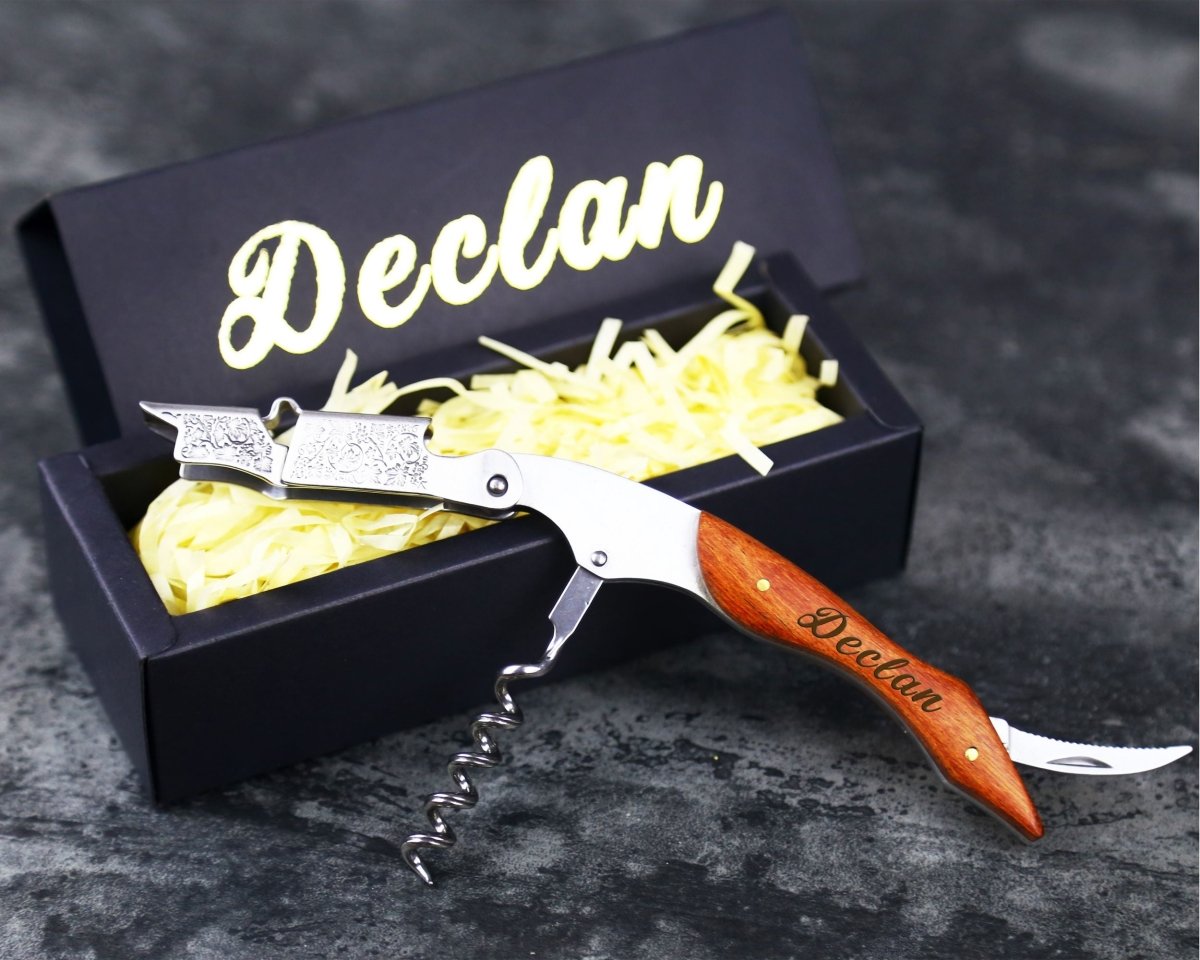 Unique Personalized Wine Night Opener Customized wine Gifts for Men by Groovy Guy
