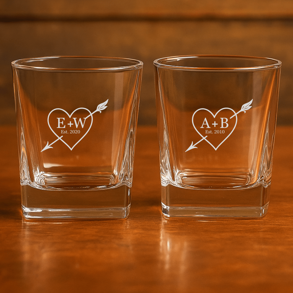 Unique Personalized Forever Neat Personalized Couples Whiskey Glass Customized Whiskey Glass Gifts for Men by Groovy Guy