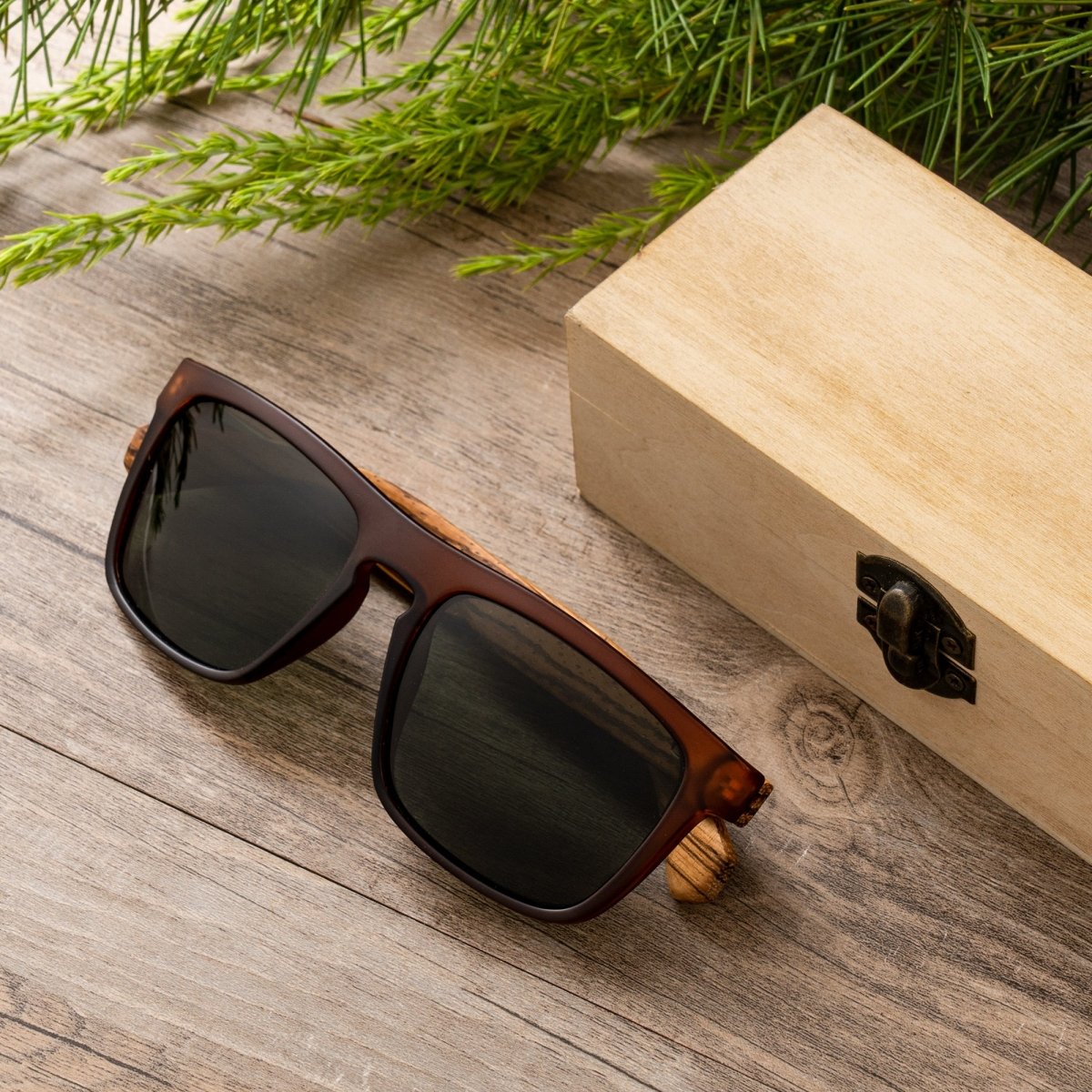 Unique Personalized Forest Wayfarers Customized Sunglasses Gifts for Men by Groovy Guy
