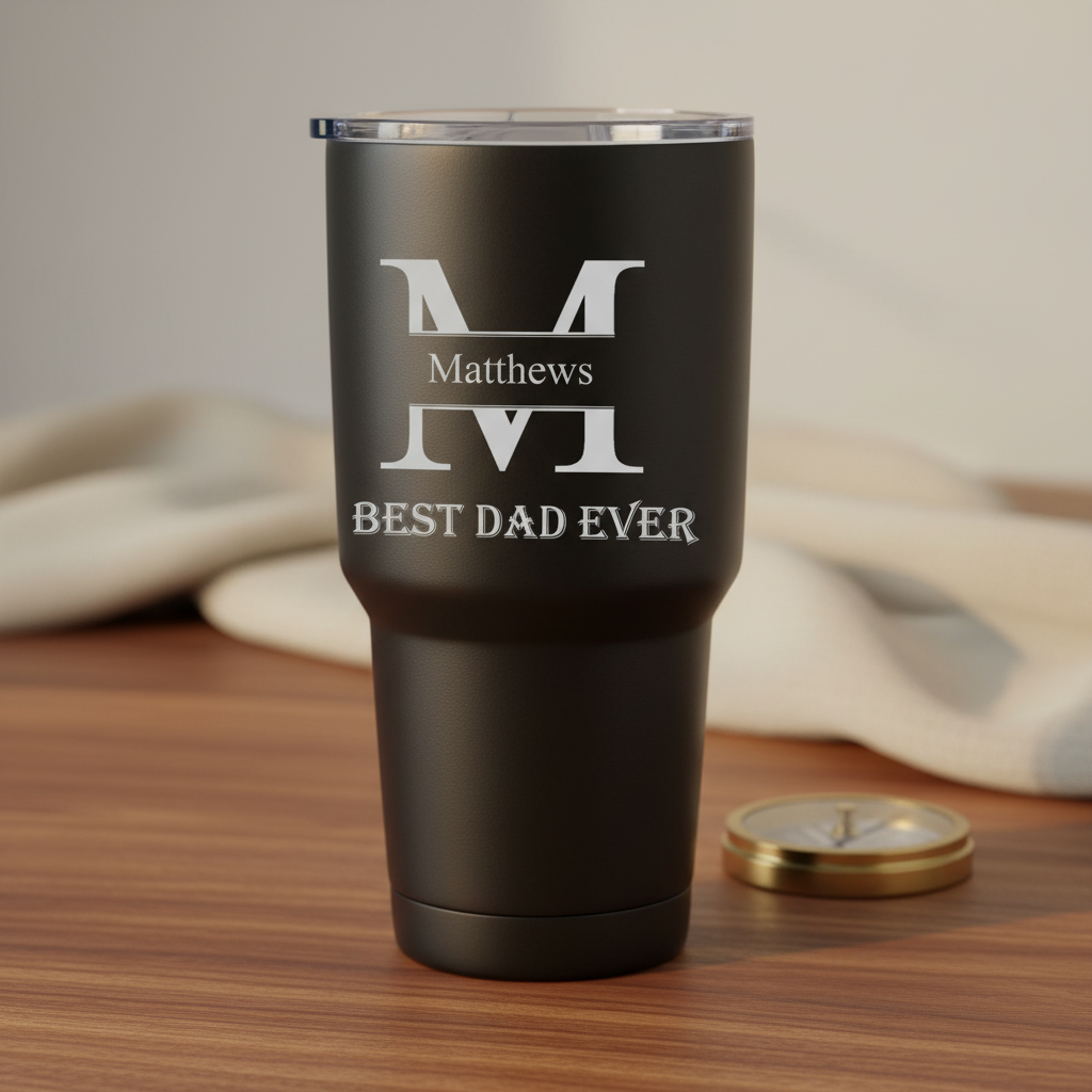 Laser Engraved Tumbler with Custom Message