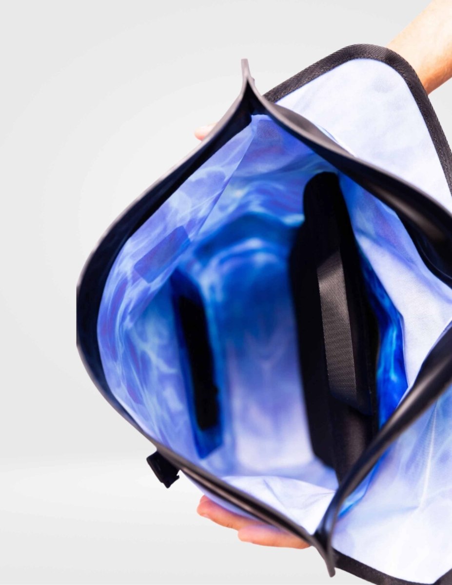 Unique Personalized Aqua Blue Magnetic Sealing Dry Bag Customized Luggage & Bags Gifts for Men by Groovy Guy