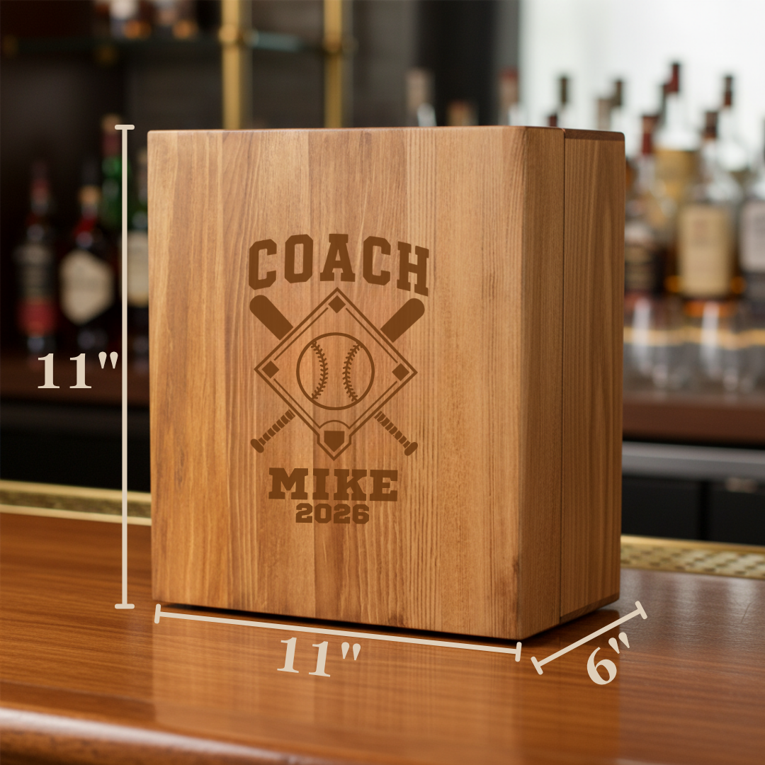 The Field of Dreams Baseball Coach Decanter Set