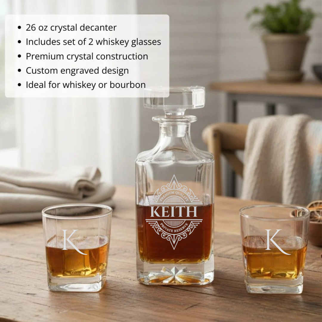 Personalized Boss Thank You Decanter Set